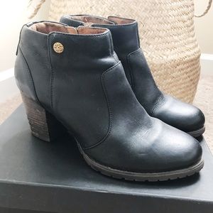 Clarks black booties